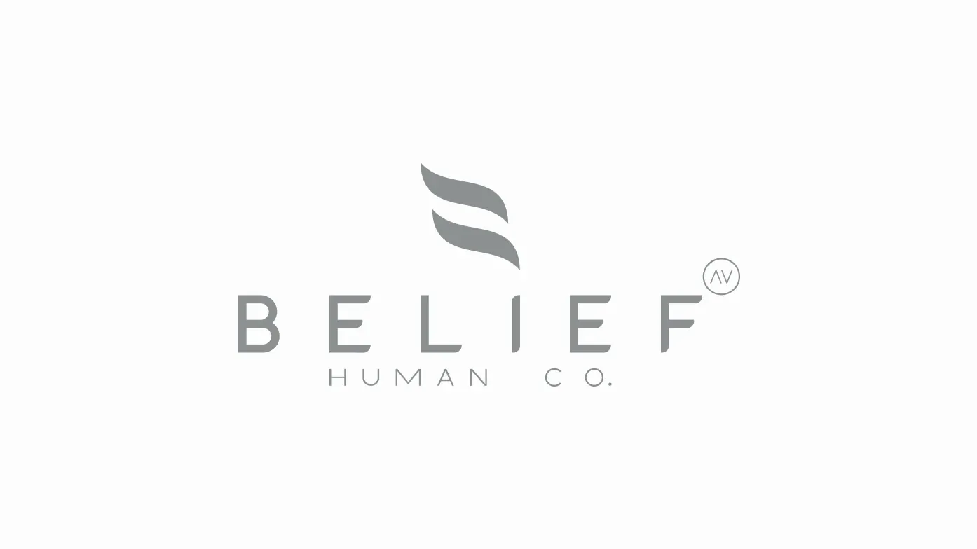 Logotipo Belief em cinza sobre fundo claro