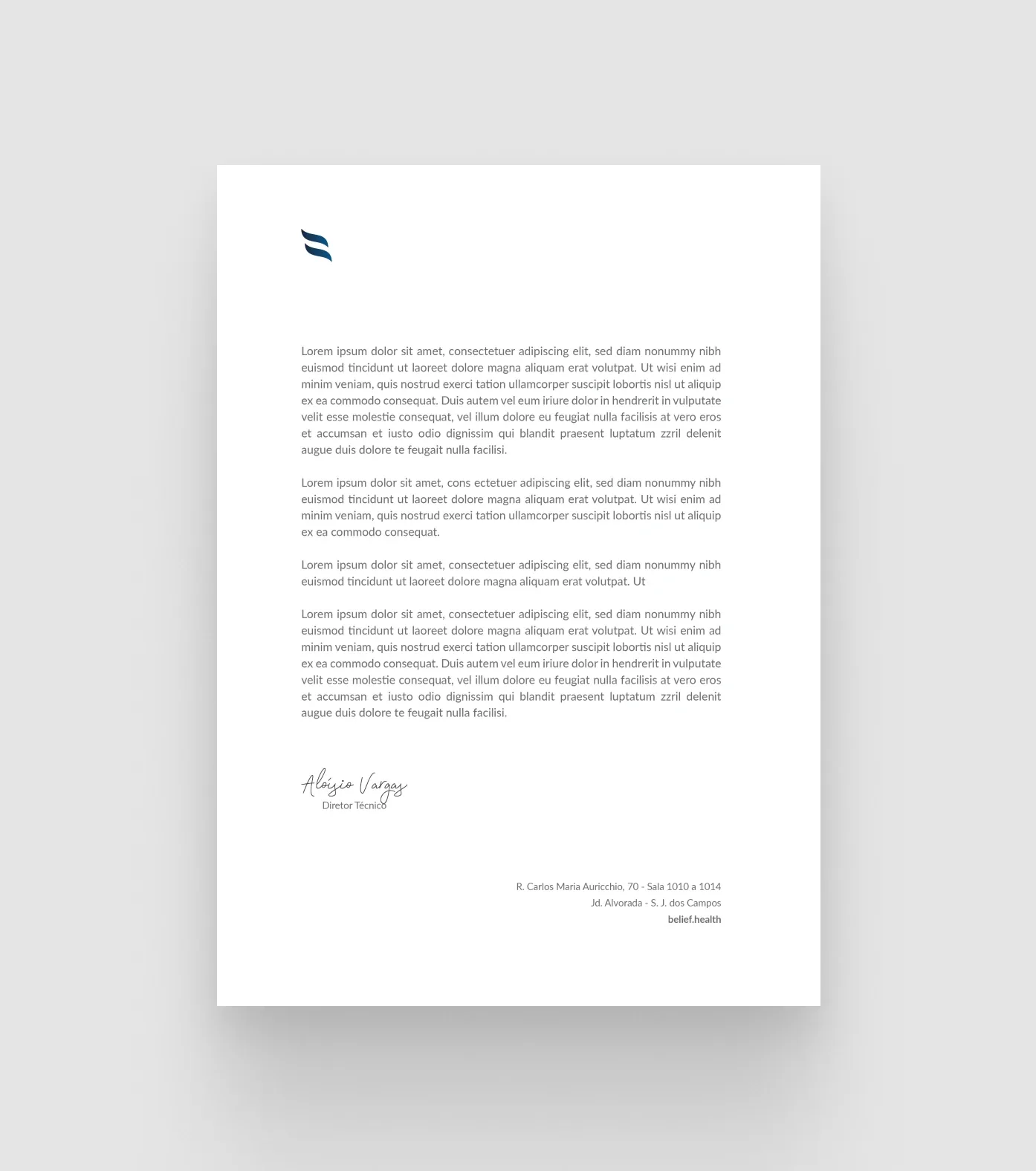 Papel timbrado Belief