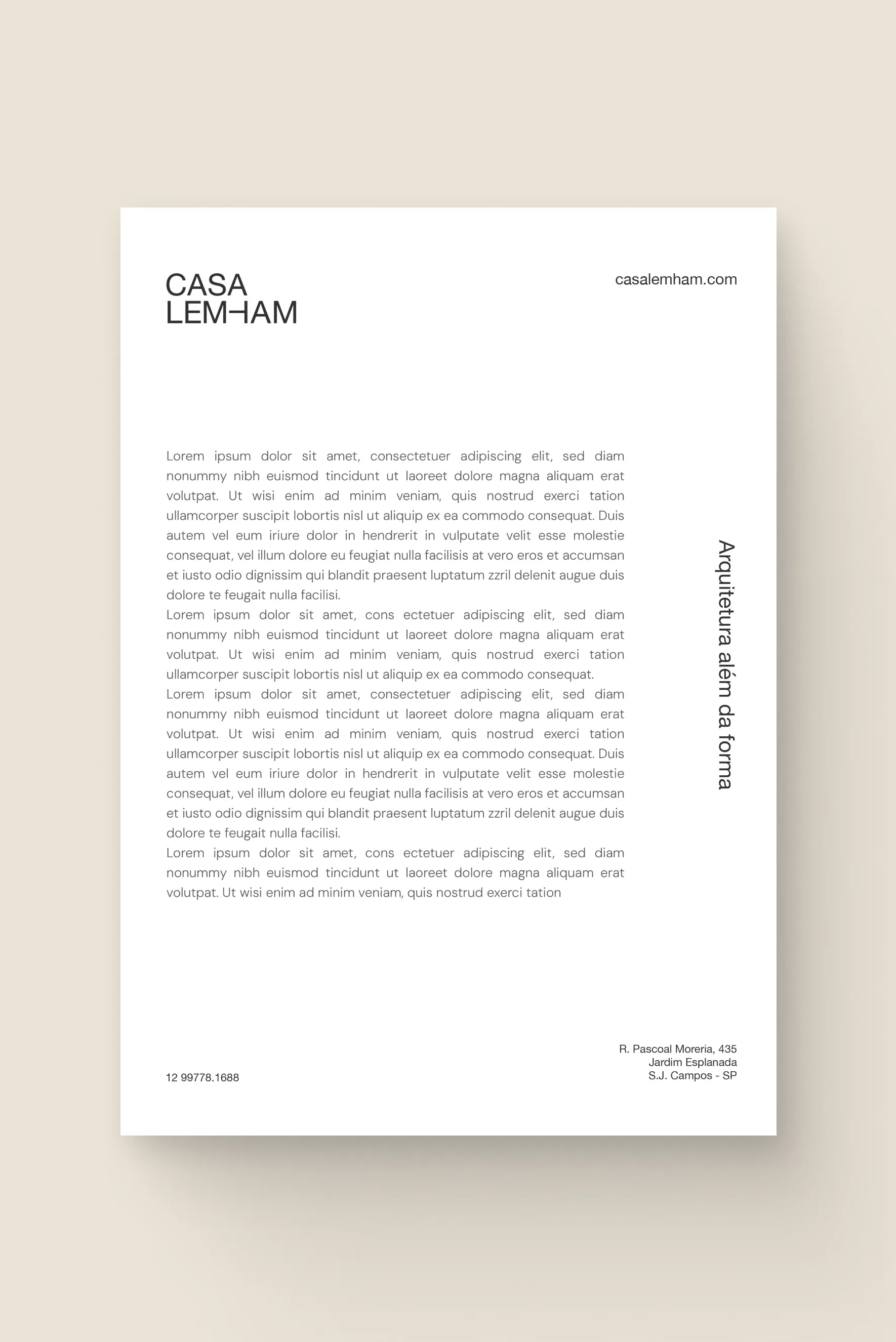 Papel timbrado Casa Lemham