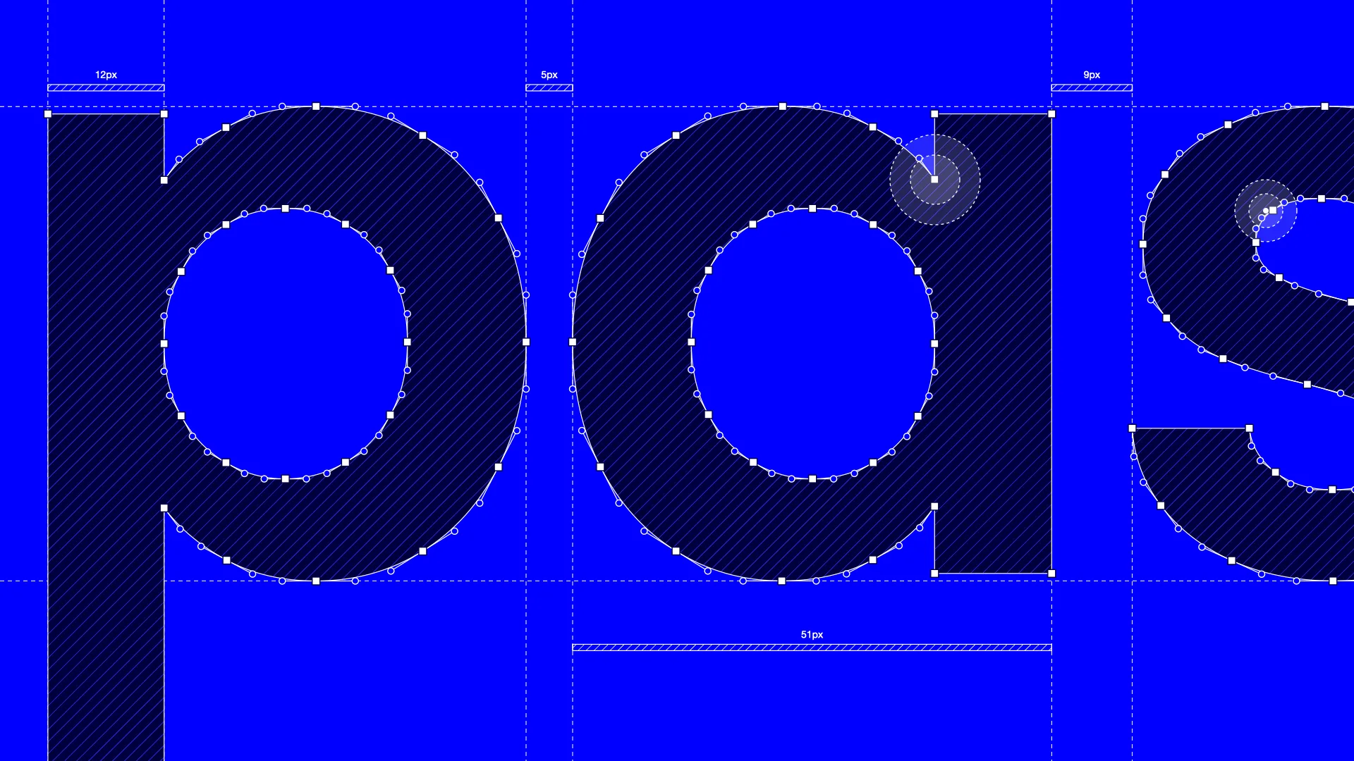 Construção do logotipo da Passe Digital em wireframe