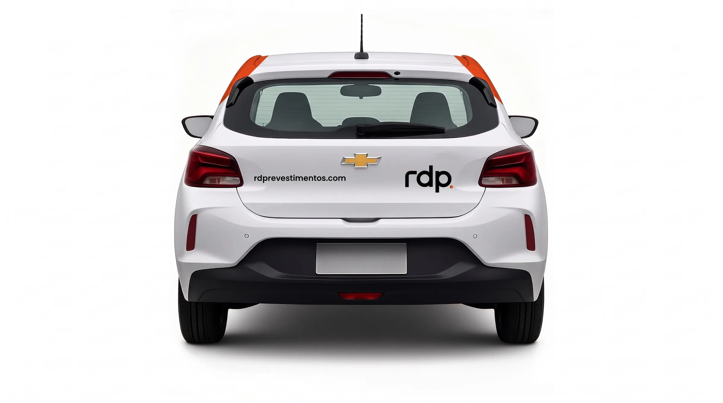 Traseira do carro da frota RDP