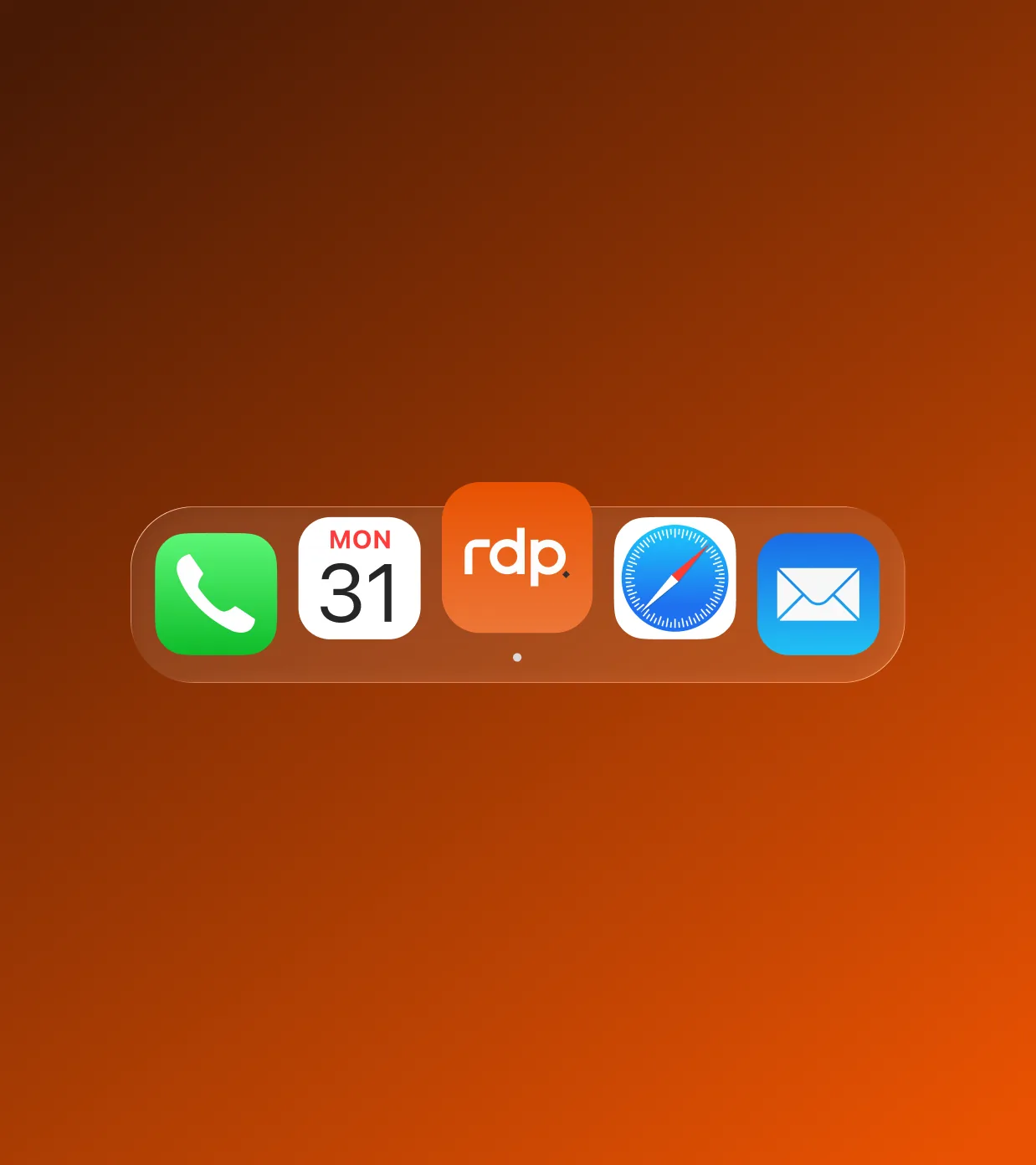 Ícone da RDP na barra de aplicativos do celular